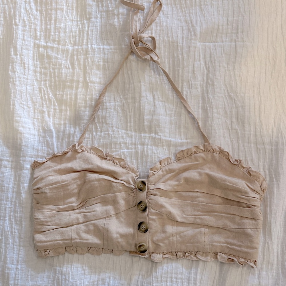 Halter Neck Cropped Tank Top